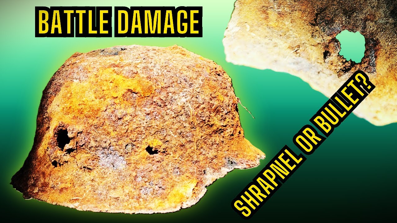 Shrapnel or Bullet? Examining a WWII Helmet and finding Gold from the 1700s