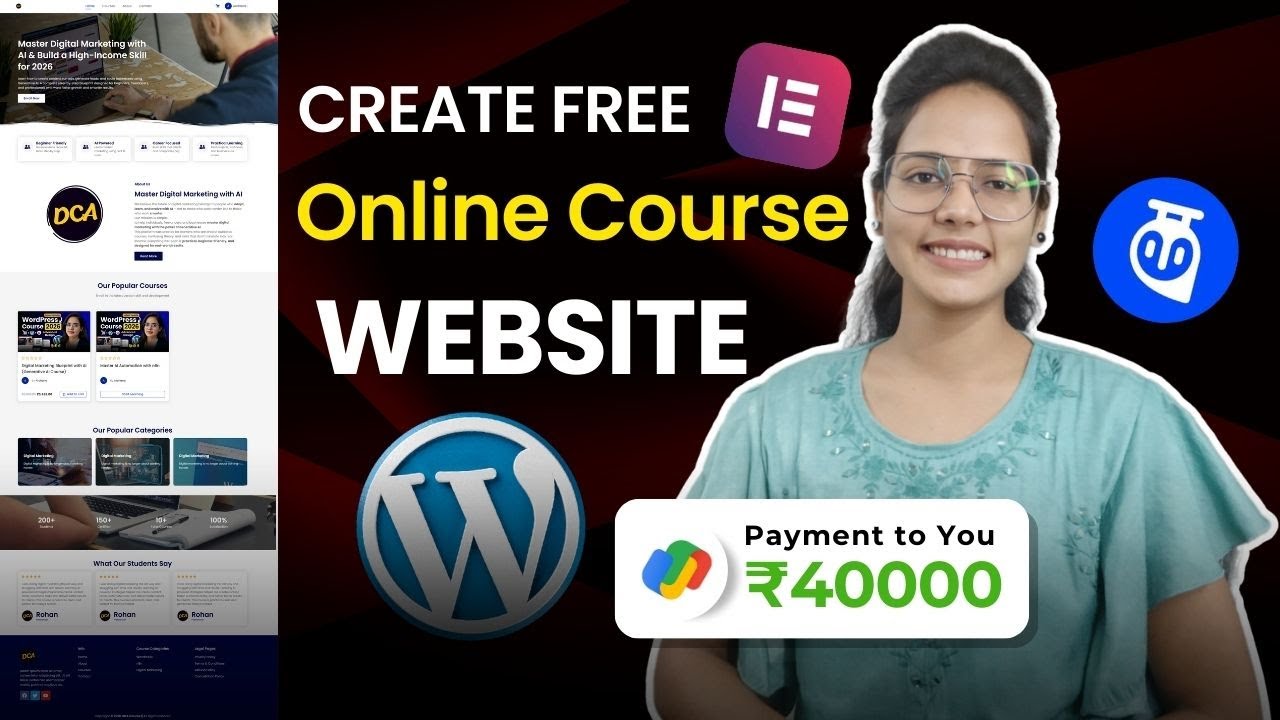 How to Create an Online Course & LMS Website in 2026 | WordPress + Elementor + Tutor LMS