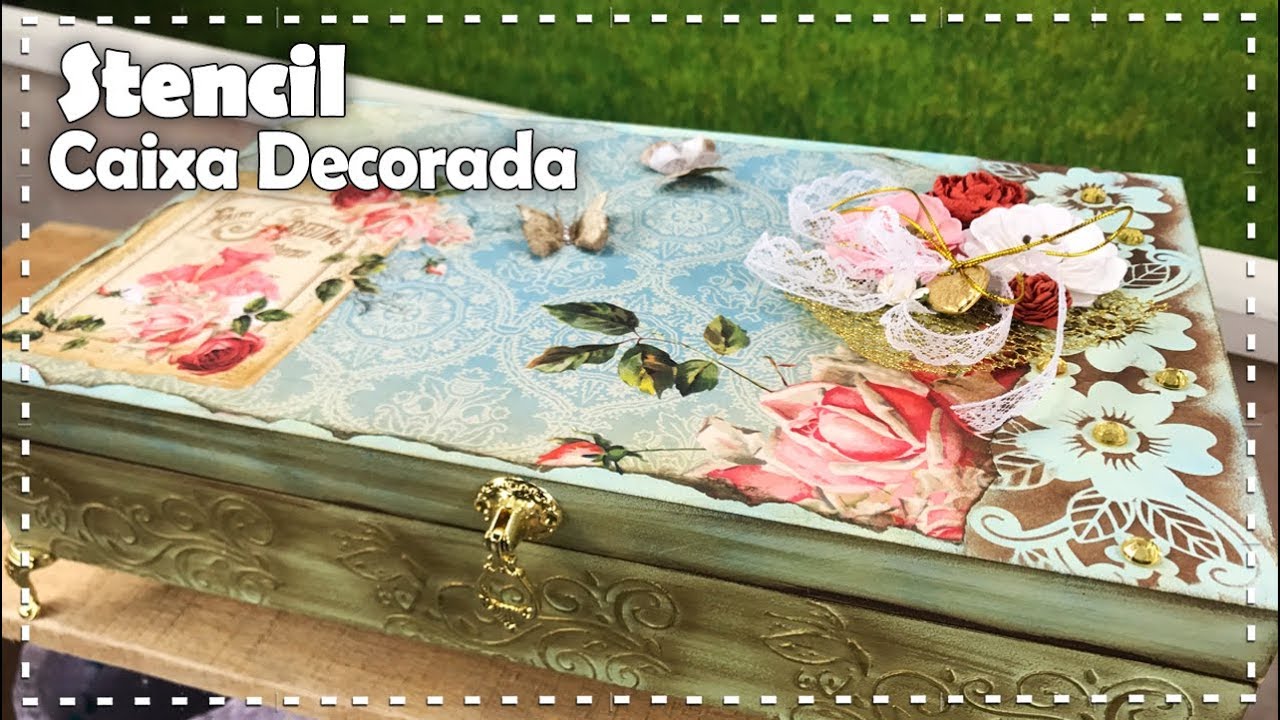 CAIXA DECORADA COM STENCIL com Tati Rocha - Programa Arte Brasil - 04/10/2017