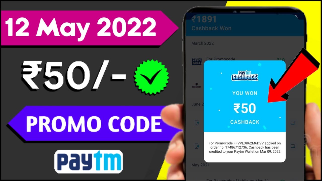Paytm New Offer Today 2022 || Paytm New Promo Code Today || Paytm Cashback || 12 May 2022 Today