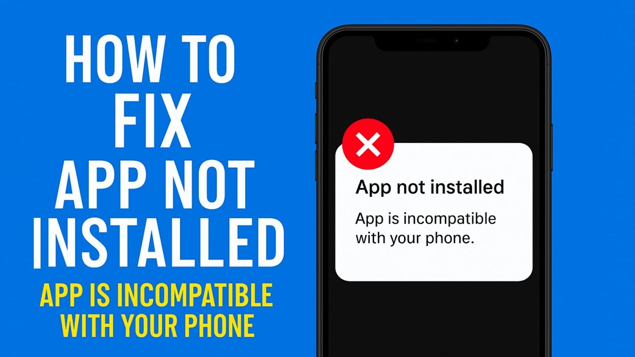 ✅ How to Fix App Not Installed | App Is Incompatible with Your Phone Error
