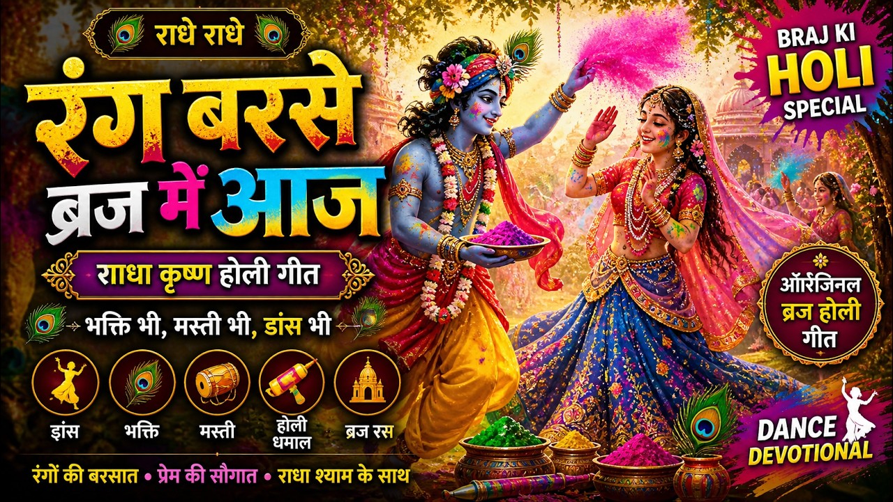 रंग बरसे बृज में आज | Rang Barse Braj Mein Aaj | Radha Krishna Holi Song | Dance Devotional