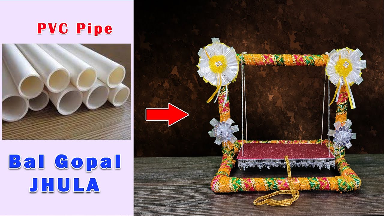 How To Make Handmade Bal Gopal Jhula | PVC Pipe | DIY jhoola | krishna janmashtami decoration ideas