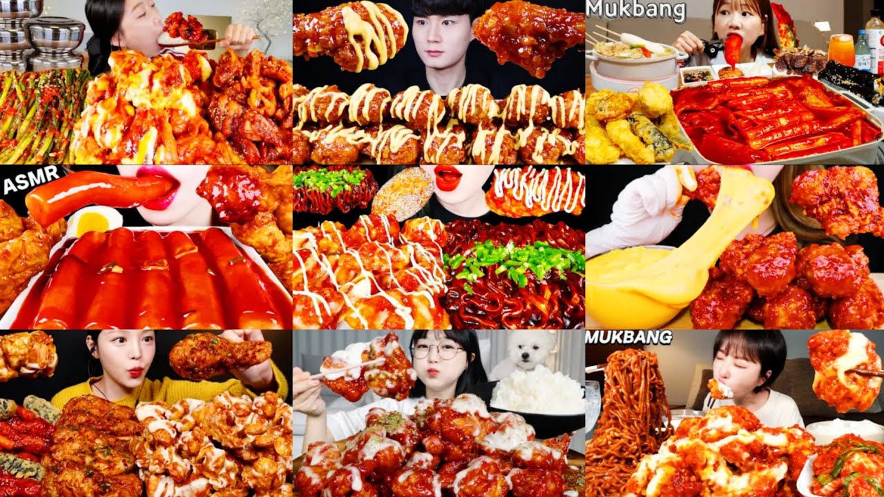 DELICIOUS KOREAN TTEOKBBOKI CHICKEN NOODLES MUKBANG COMPILATION 💯 THE BEST ASMR VARIOUS KOREAN FOOD