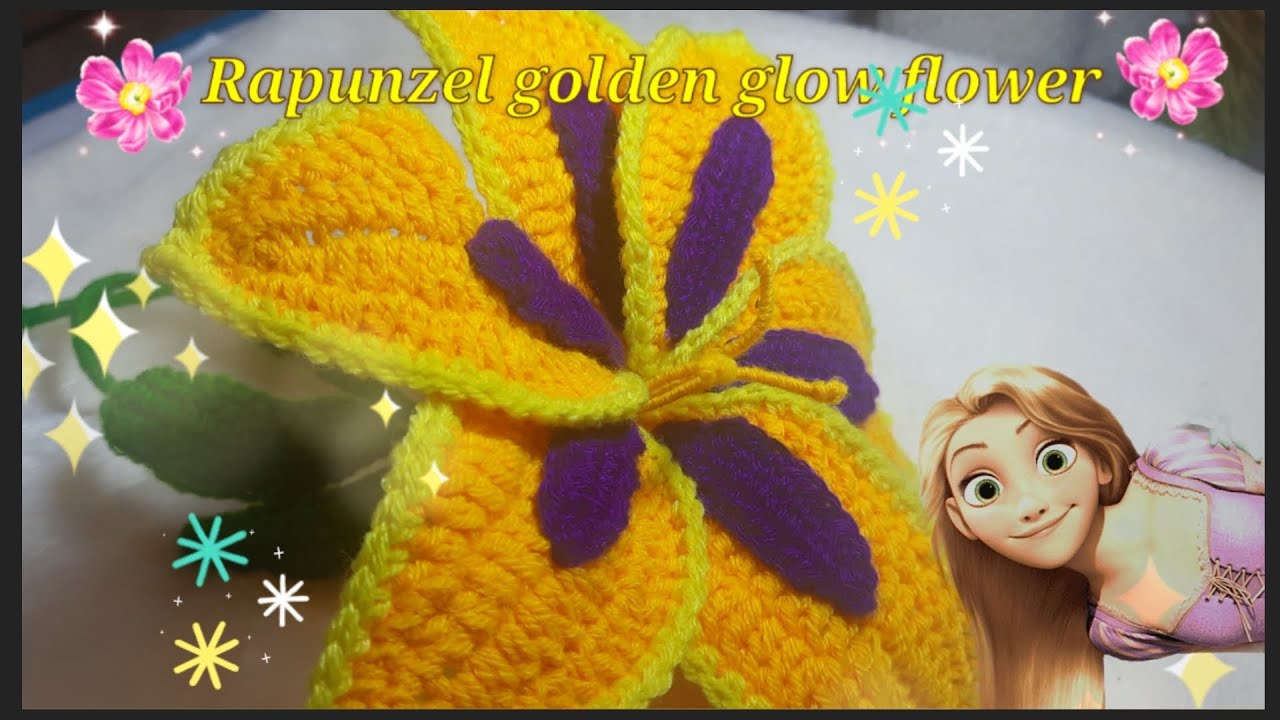Rapunzel golden glow flower 🌼 amigurumi || Tangled flower || Princesses series || Beginners crochet