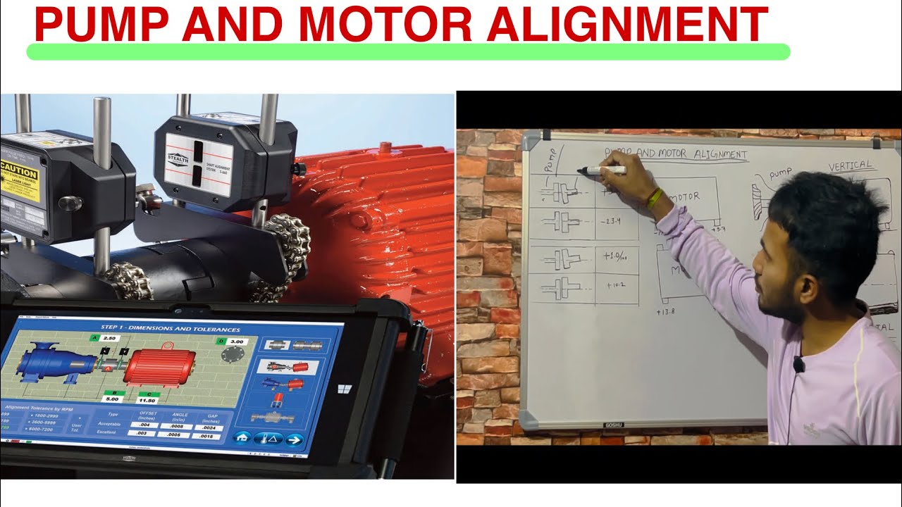 Pump and motor laser alignment || पम्प और मोटर अलाइनमेंट