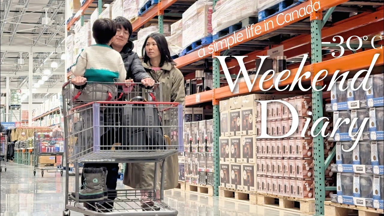 What a -31°C Day Looks Like in Canada | Costco Run, Badminton & Simple Birthday｜Family Vlog