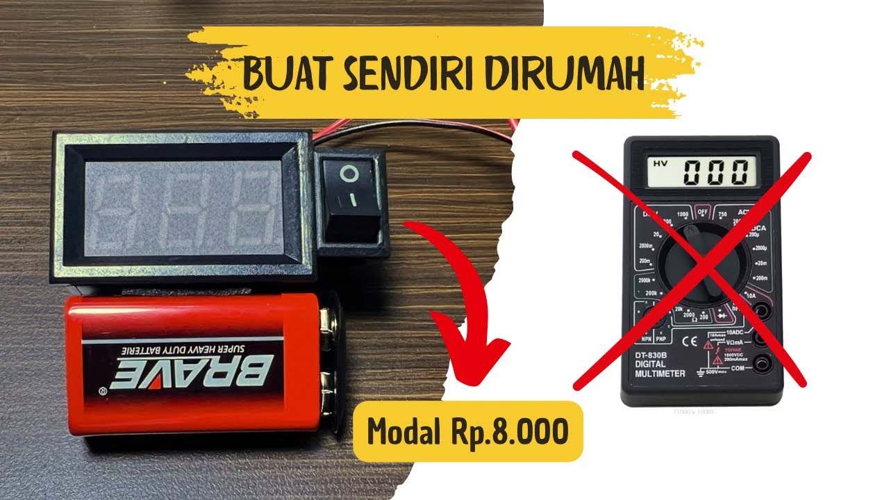 ALAT UKUR AKI & BATERAI DIGITAL | CARA MEMBUATNYA MUDAH & MURAH