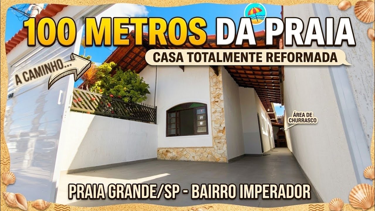 🔍ENCONTREI essa Casa 100m da Praia em Praia Grande/SP - Reformada e Pronta!