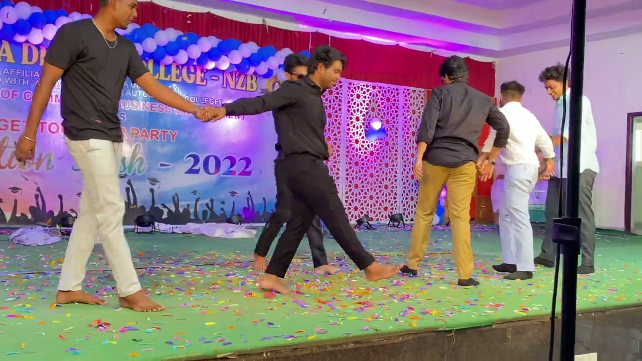Funny dance 😁 Nishitha Degree College Boys!🔥 farewell party 💥#funny #dance #college #boys #farewell