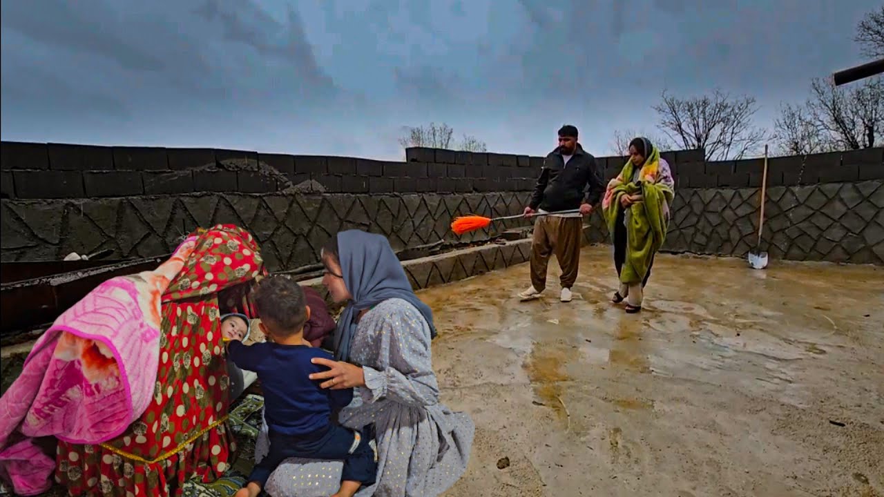 Documentary about nomadic life: Rainy day in the village