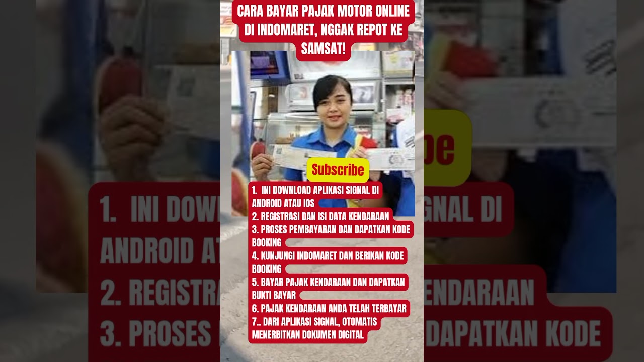 Cara Bayar Pajak Motor Online di Indomaret, Nggak Repot ke Samsat! #beritaterkini #viral #short