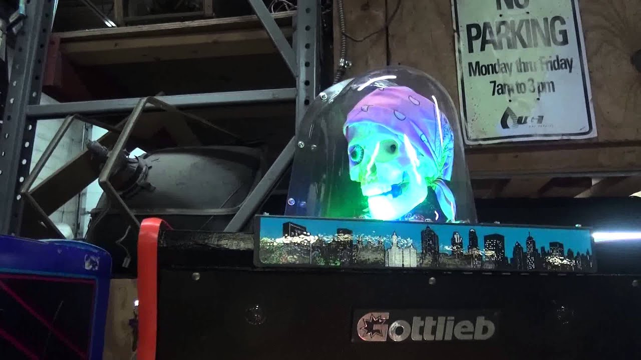 #724 Gottlieb BONE BUSTERS INC Pinball Machine with Talking SKULL! TNT Amusements