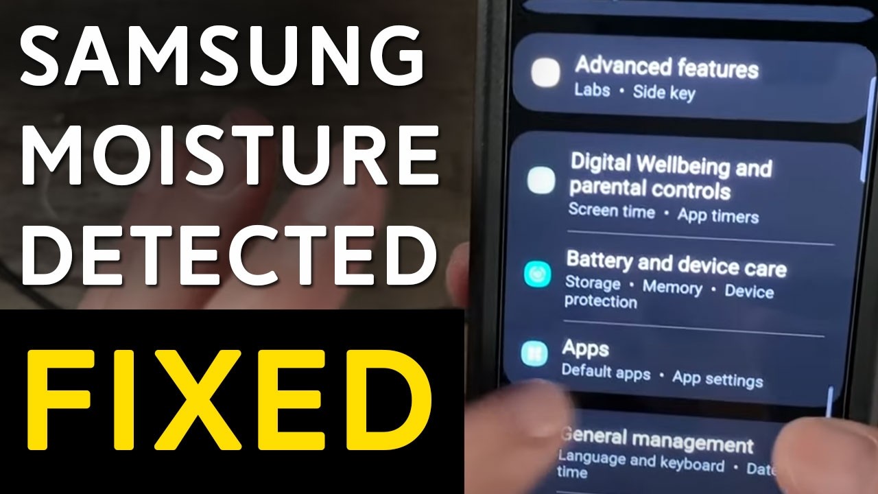 Samsung Moisture Detected in USB Charging Port Real Fix Easy FREE