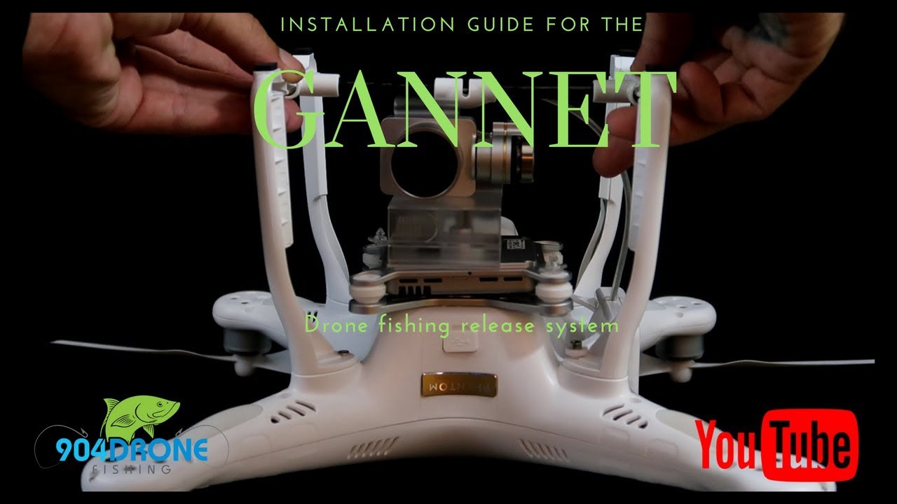 Installation of a Gannet bait release onto the Phantom 3 professional