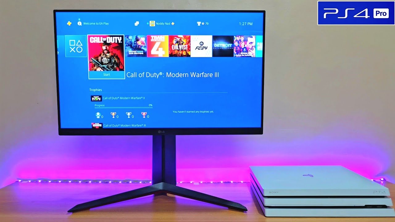 PS4 PRO on LG Ultragear 24