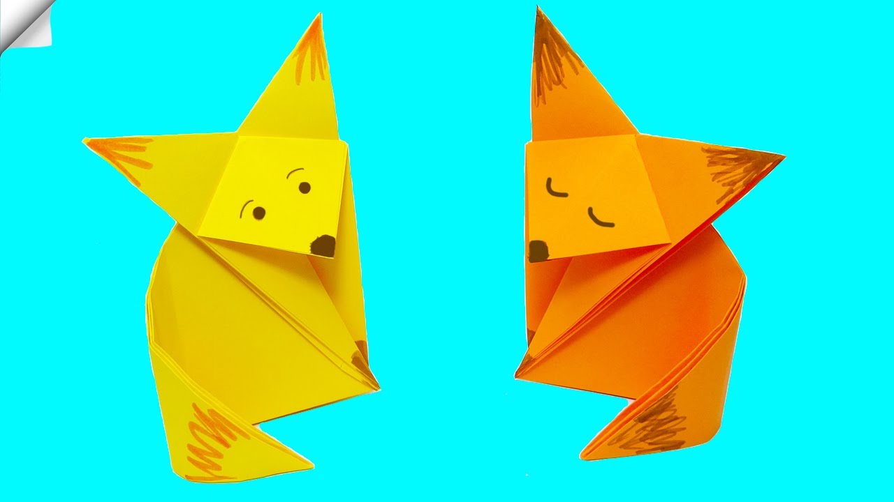 DIY paper toys DIY ORIGAMI PAPER FOX