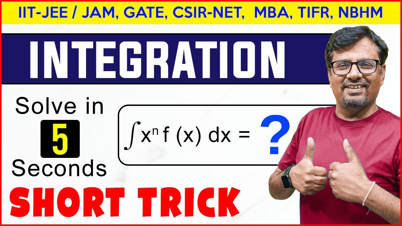 INTEGRATION SHORT - TRICK 5 Sec | IIT-JEE Short Cuts & Tricks | GATE, CSIR-NET @Dr.Gajendra Purohit