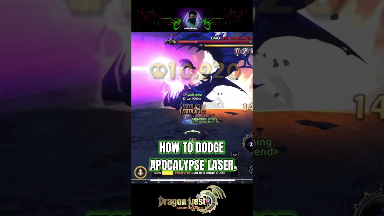 How to dodge apocalypse laser | Dragon nest rebirth of legend 