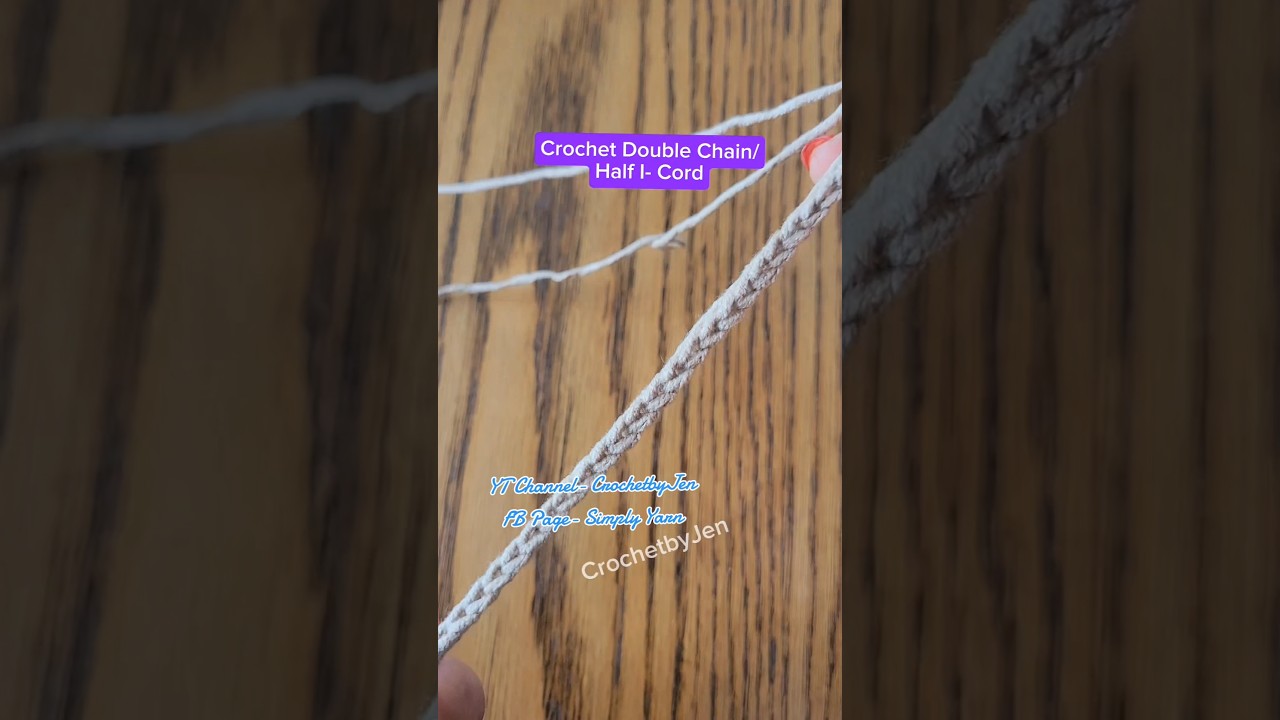Crochet Double Chain/ Half I-Cord #crochet