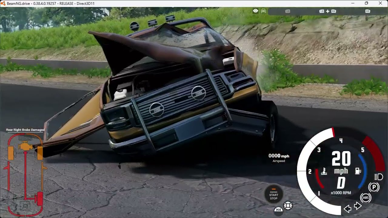BeamNG downhill destruction