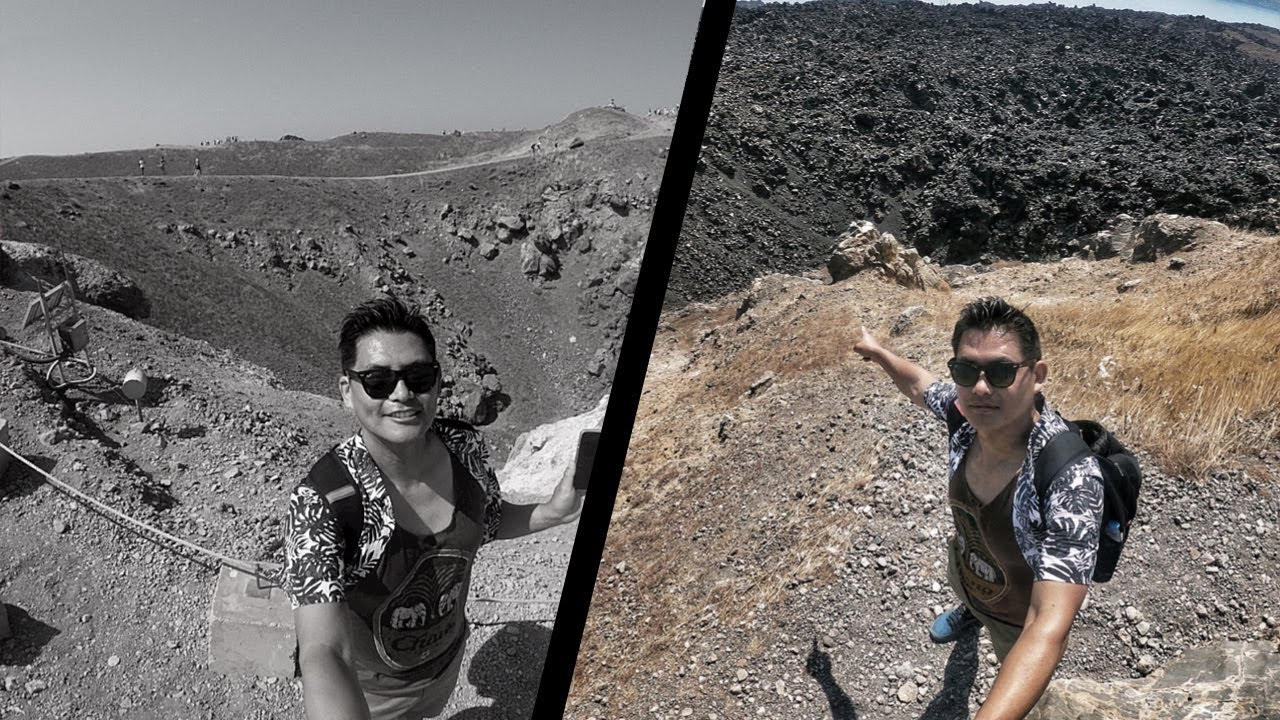 Visiting Nea Kameni Volcano in Santorini Greece