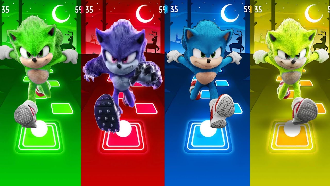 🔴 Sonic SUPER 😱OTHE HEDGEHOG 3 Tiles Hop 🎯 Cedm rush 🟢
