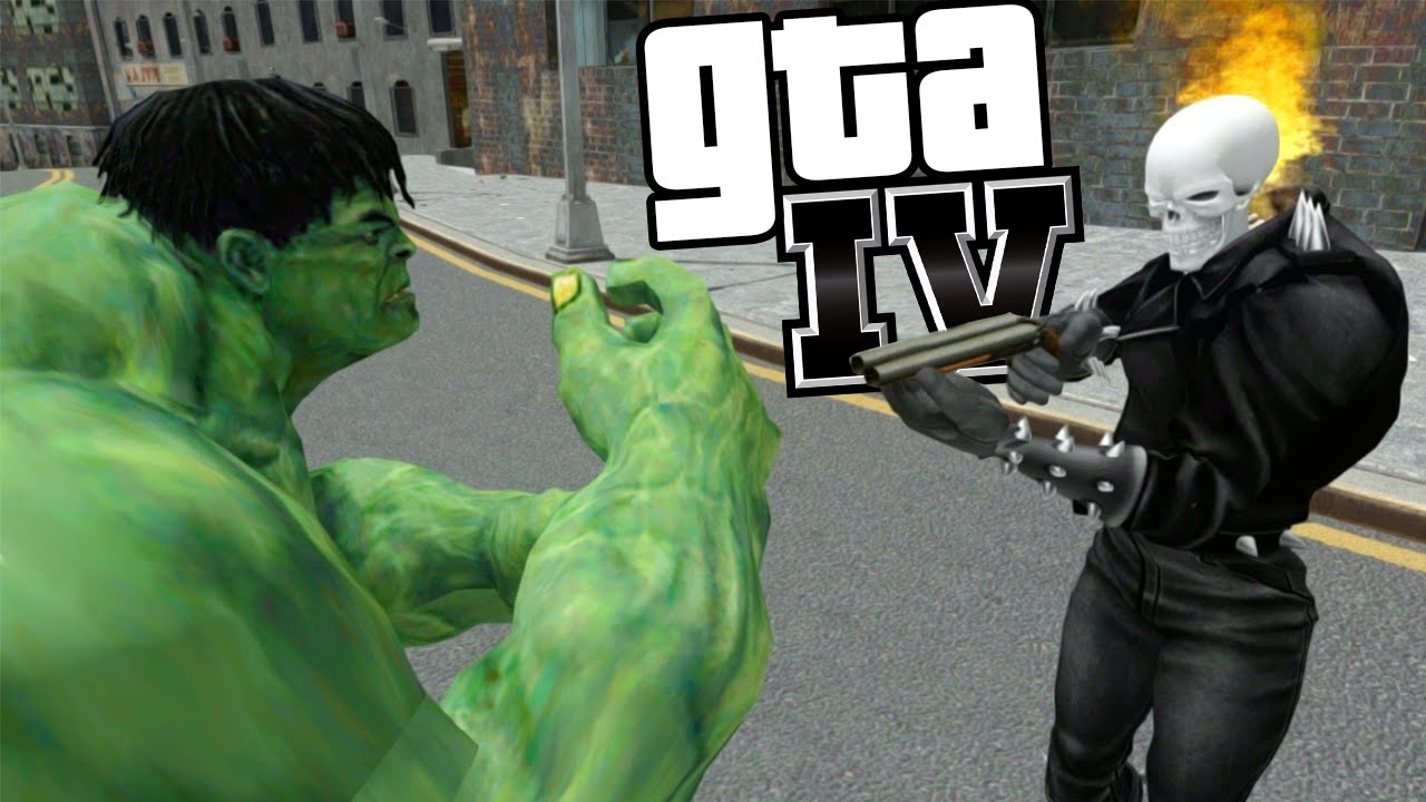 Motoqueiro Fantasma Contra o Hulk - GTA IV Sem Limite