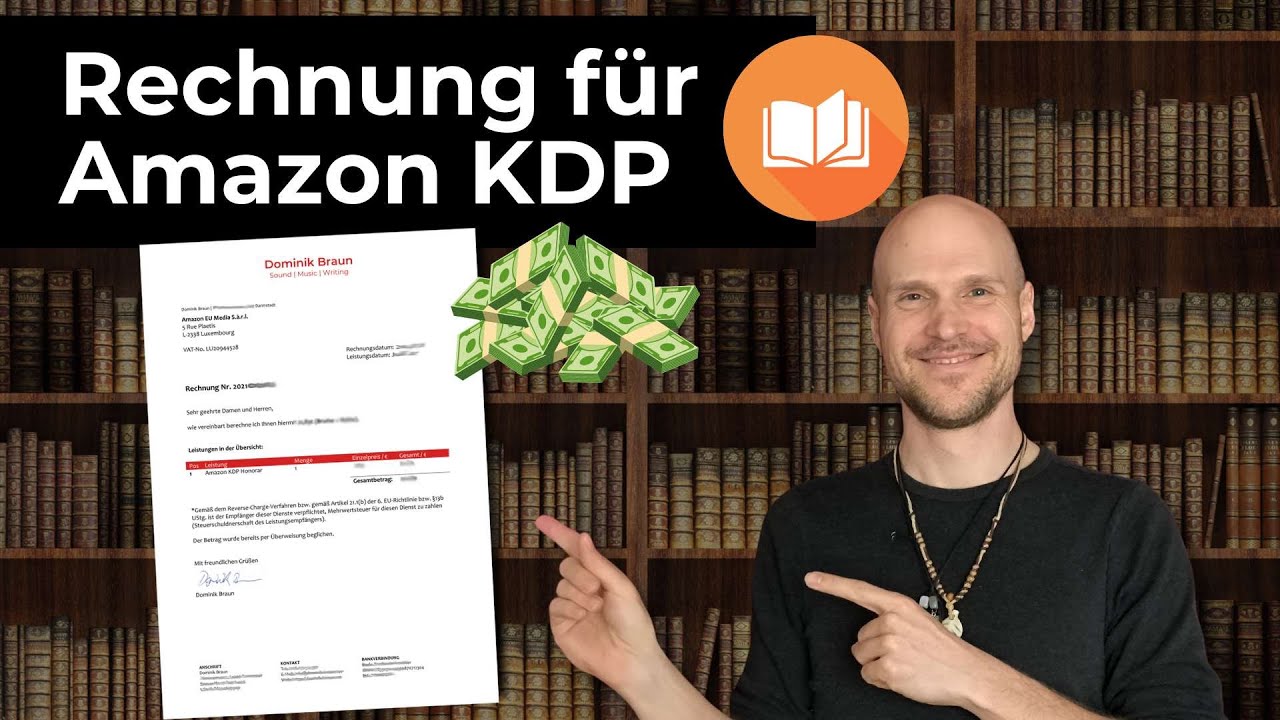 Rechnung schreiben als Autor für Amazon KDP: Das muss alles rein!