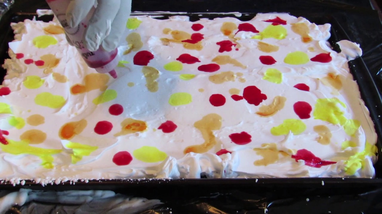 Shaving Cream Cross Stitch Fabric Dying With Bekki