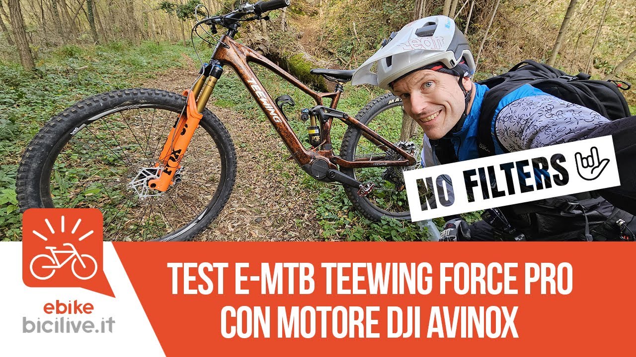 Test SENZA FILTRI: e-MTB Teewing Force Pro con DJI Avinox - NO FILTERS