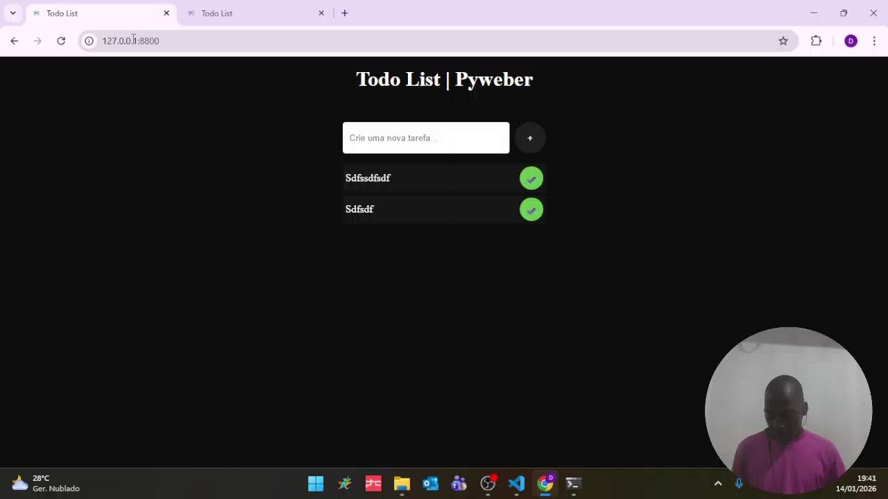 CRIANDO UMA TODOLIST USANDO PYWEBER | PYTHON