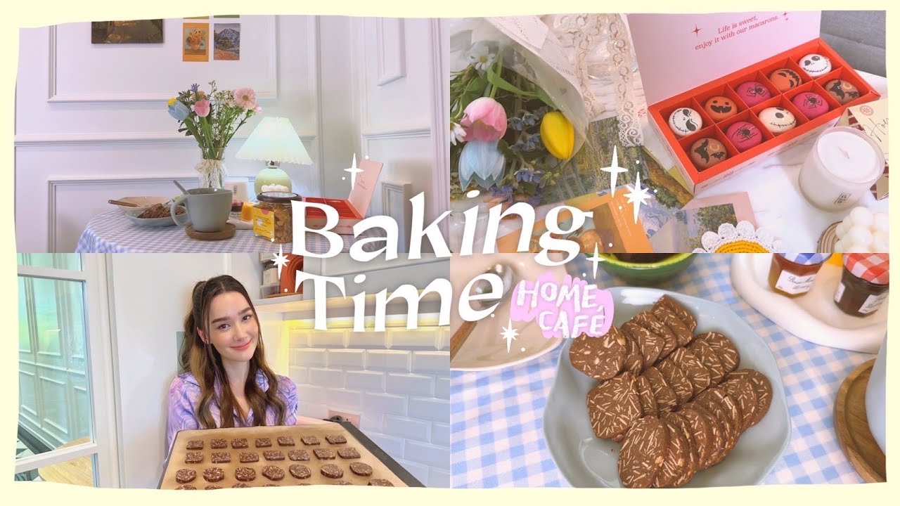 เปิดครัวทำขนมครั้งแรก!! แจกสูตรคุกกี้🍪+จัดมุม home cafe☕️[CC ENG]