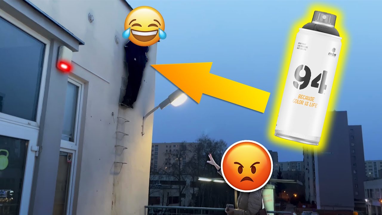 Zadzwoniła na POLICJE jak robiłem TAGA GRAFFITI. Warszawa