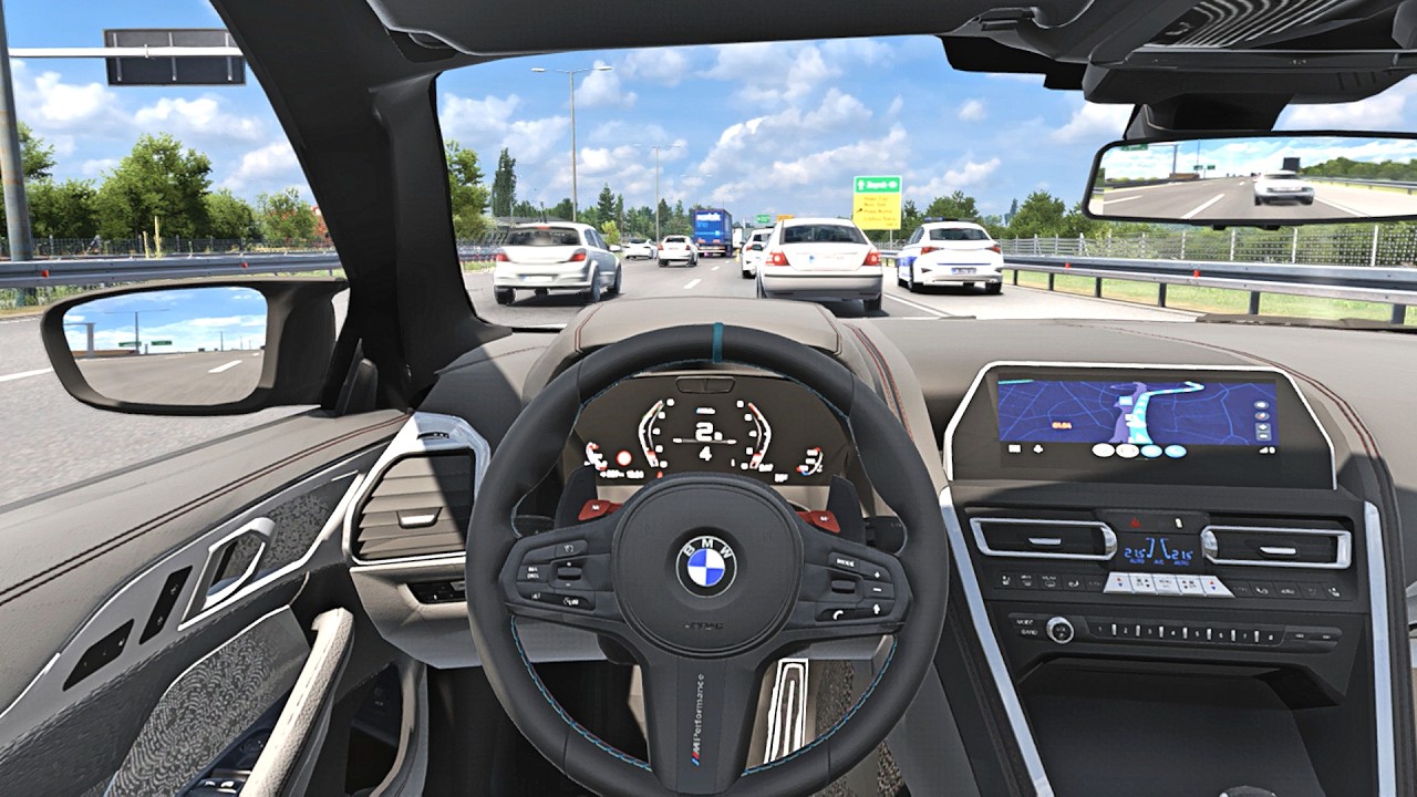 2022 BMW M8 Competition G16 - Euro Truck Simulator 2 [Steering Wheel Game Play]