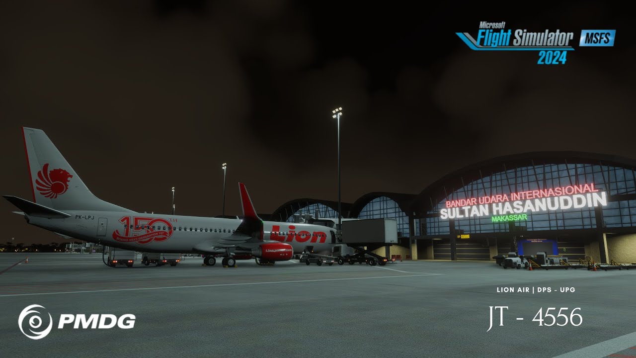 BAD WEATHER!!! | DPS - UPG | PMDG 737 - 800 | Flight Simulator 2024 | Lion Air