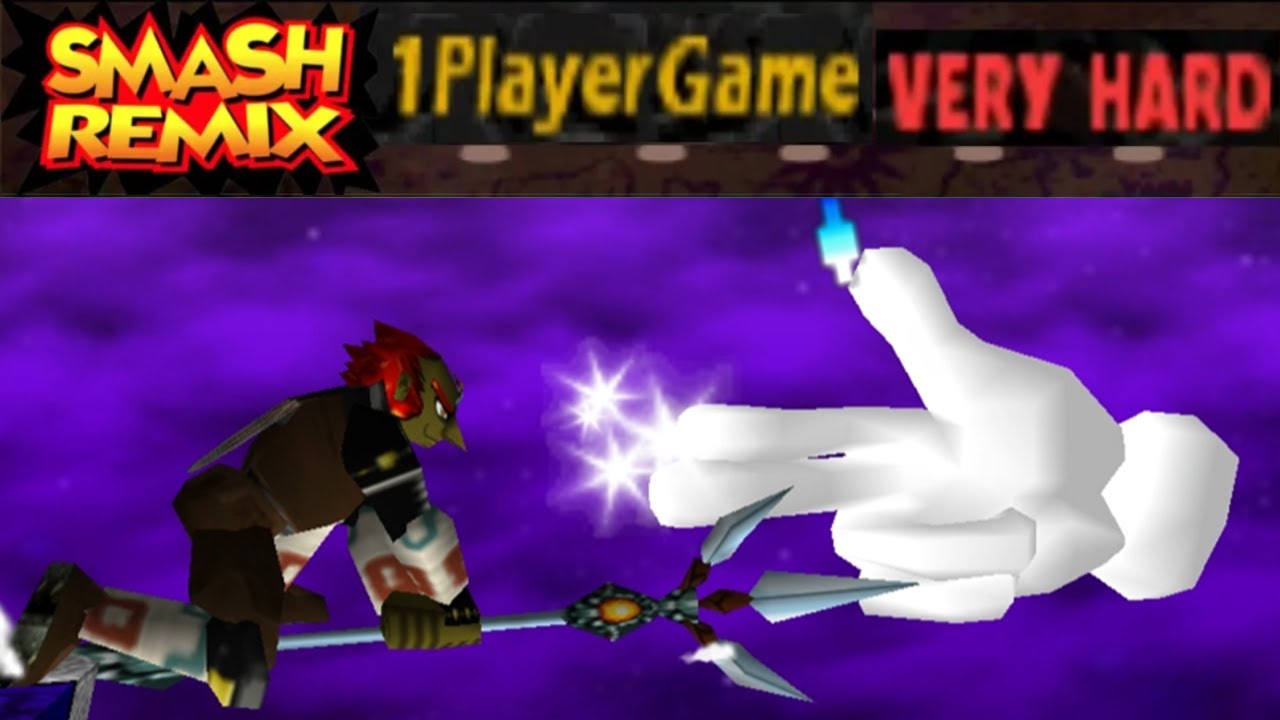 Smash Remix - Classic Mode Gameplay with Giant Ganondorf (VERY HARD)