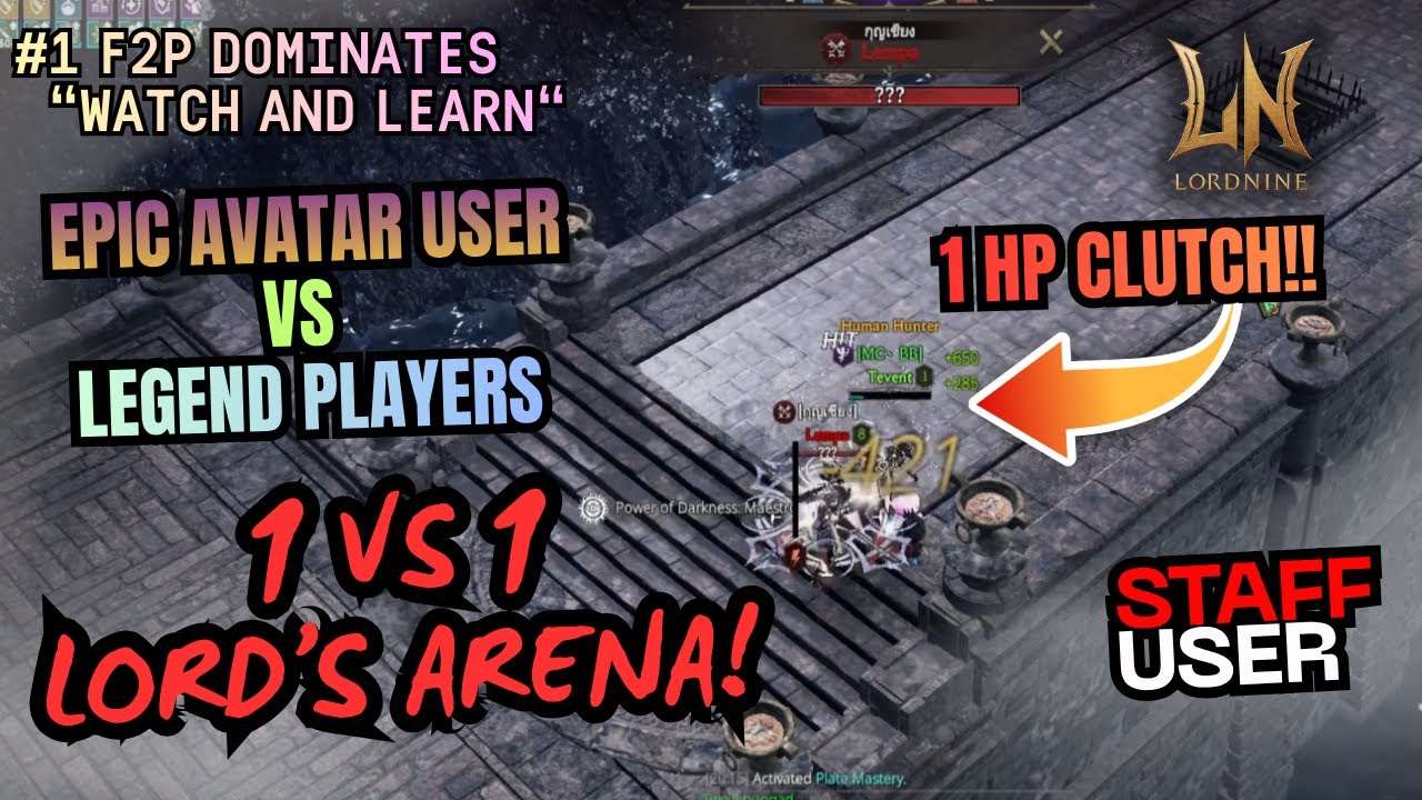 LORDNINE | 1vs1 Against LEGEND AVATAR USERS! F2P WAY! #l9 #mmorpg  #playtoearn