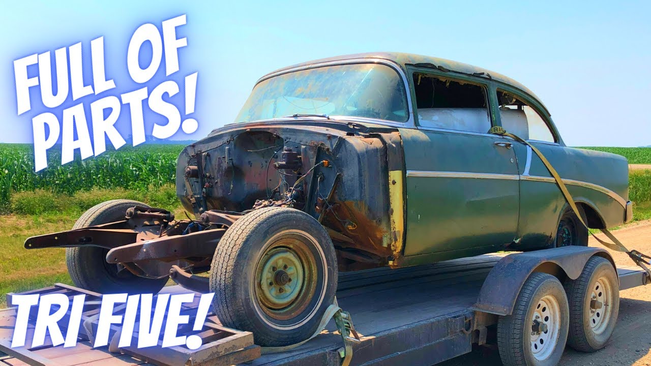 Спасён брошенный Chevrolet Tri 5! Разбился в 70-х!