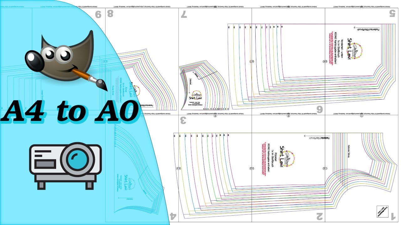 Assemble PDF sewing patterns in GIMP {subtitles}
