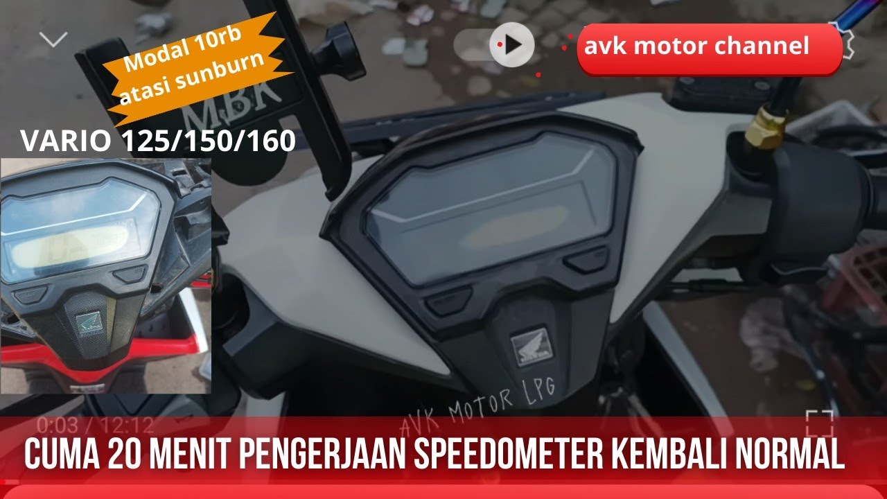 CARA MEMPERBAIKI SUNBURN SPEEDOMETER VARIO 150 NEW #vario125 #vario150 #vario125new