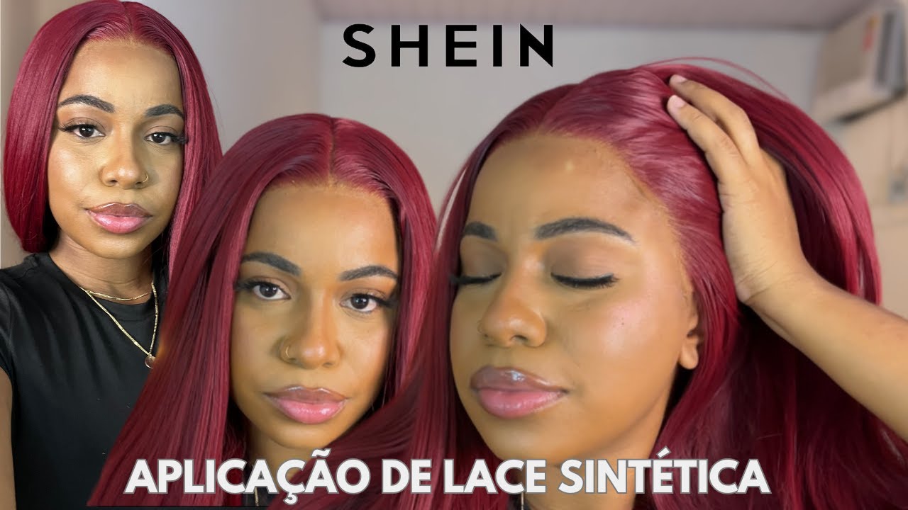 LACE FRONT DA SHEIN | APLICAÇÃO COMPLETA COM COLA (QUE DEU ERRADO KKK) | VERMELHÃO ARIEL 🧜‍♀️