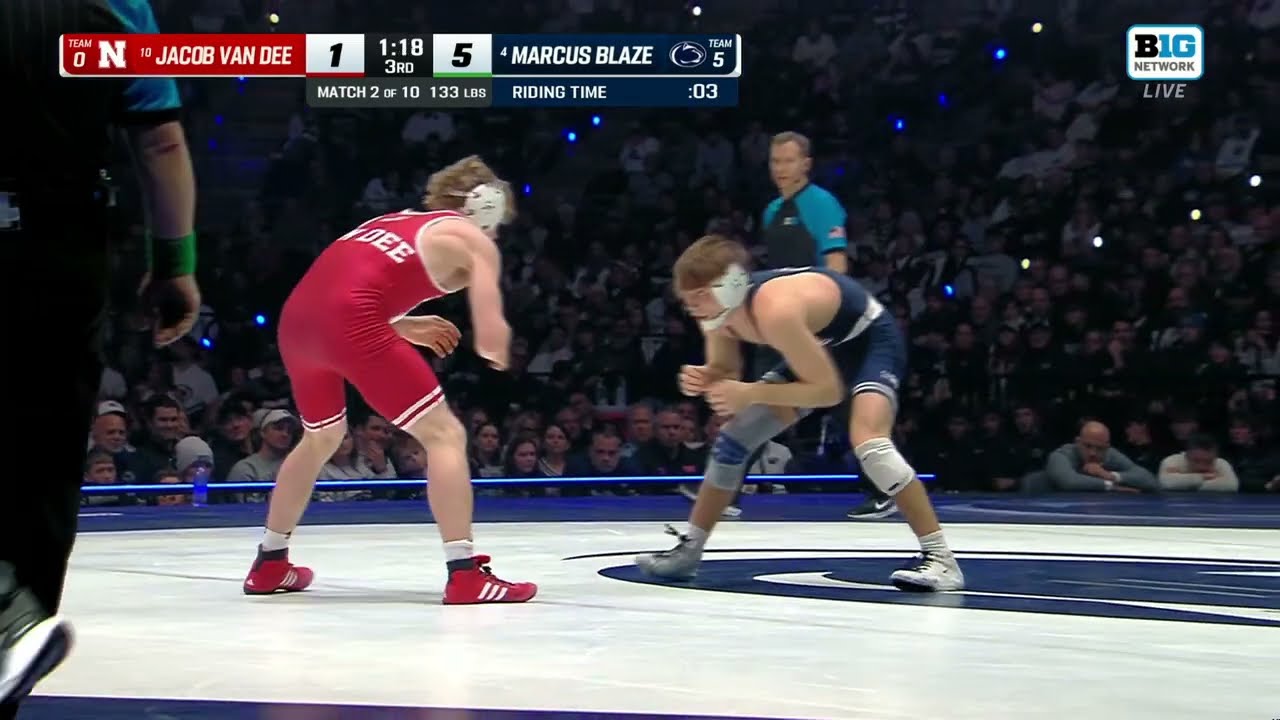 133 lbs: Nebraska's Jacob Van Dee vs. Penn State's Marcus Blaze | Penn State Wrestling
