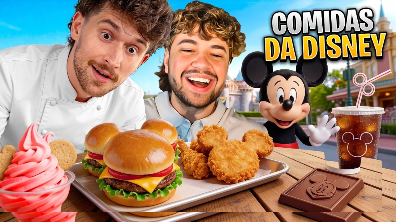 24 HORAS COMENDO AS COMIDAS MAIS FAMOSAS DA DISNEY! – React CheffOtto