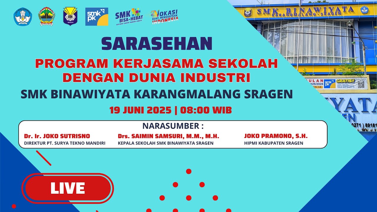 Sarasehan Program Kerjasama Sekolah Dengan Dunia Industri