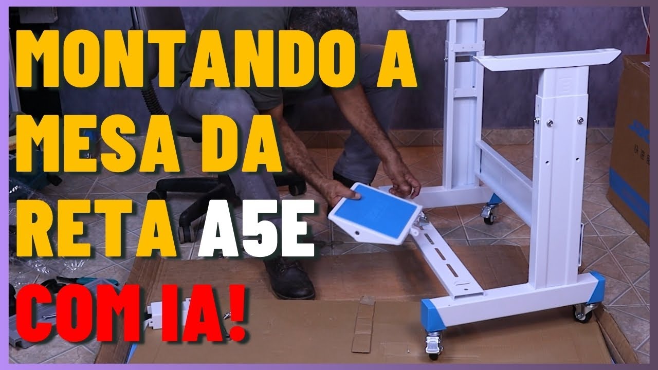 Como Montar a Mesa da Máquina de Costura Com INTELIGÊNCIA ARTIFICIAL | Reta Industrial JACK A5E