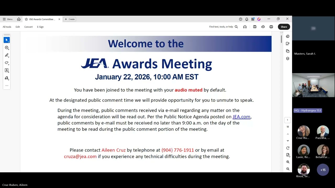 Awards Meeting - Jan 22, 2026
