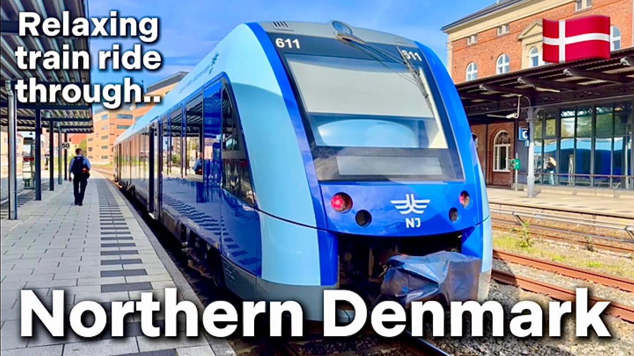 From Denmarks large Northsea port Hirtshals to Aalborg station via NJ regional train | 🇩🇰 Denmark