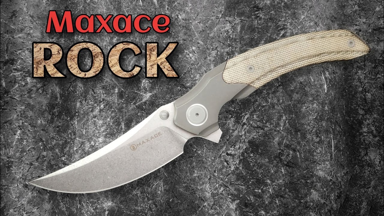 NEW Folding Knife Model!  Maxace Rock - Persian Trailing Point That Rocks!