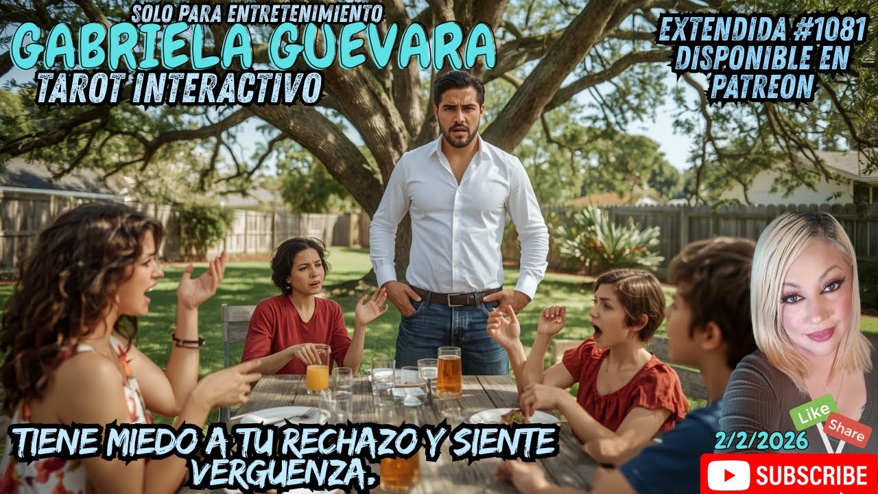 Tiene miedo a tu rechazo y siente verguenza. Tarot. EXTENDIDA #1081